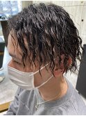 【ツイスト】×ツーブロック×センターパート