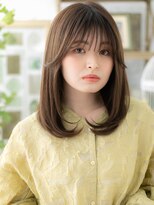 カバーヘア ブリス 北浦和(COVER HAIR bliss)&nbsp;大人可愛い暗髪斜めバングエアストレートTb2北浦和20代30代40代