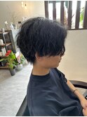 メンズパーマ/ツイストスパイラル/縦落ちパーマ/センターパート