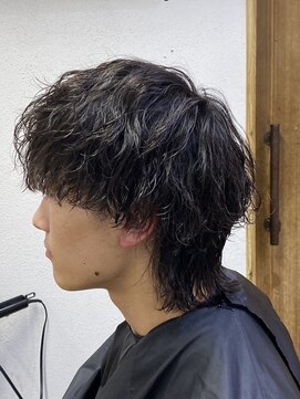 エルオム(EL.HOMME) 【RYUYA】束感マッシュウルフ×波巻きスパイラルパーマ