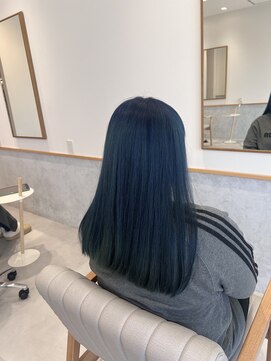 レンジヘアー(lange hair) ブルーヘア【鈴鹿/ブリーチなし/ブリーチなしダブルカラー】