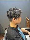 ビジネスツーブロック デザインパーマ センターパート
