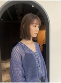 ボブ×グレージュ