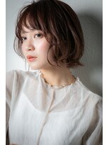 カバーヘア イヴ 戸頭店(COVER HAIR EVE)&nbsp;イヤリングカラーひし形Aラインボブウルフカットv戸頭30代40代