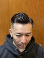 ヘアモード キクチ 銀座店&nbsp;スキンフェード　アイロンパーマ　7:3スタイル　銀座　理容室