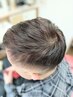 メッシュカラー＋オンカラー＋スキンフェード＋シェービング　眉カット付
