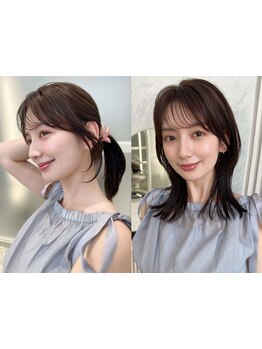 前髪や毛先の長さ、毛量を見極めたカットであなたの魅力を最大限に引き出す☆似合わせカットが人気の秘密♪