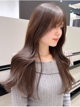 ケーツー あべのキューズモ-ル店(K-two) オリーブグレージュ*透明感カラー*くびれロング*レイヤーカット