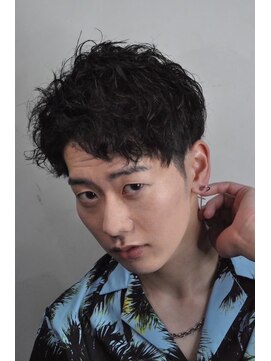 ヒロ銀座 バーバーショップ 札幌本店(HIRO GINZA BARBER SHOP) ツイストスパイラル×アップバング