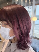 オーガニック リブ 川越(organic+live)&nbsp;20代◎大人可愛いくびれカット×イルミナカラー×コーラルピンク