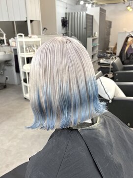 シェイロ(Cielro) 【ホワイト×水色/グラデーションカラー】SAKI