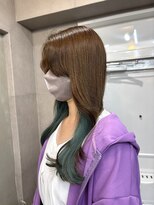 ファビ 渋谷(Fab) くびれヘア/暗めカラー/アプリコットオレンジ/縮毛矯正