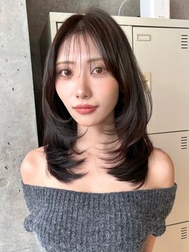 エインアンリー 明治神宮前(AIN.ANLY.) アッシュベージュくびれヘアモテ髪デザインカラー