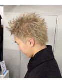 スパイキーショート ホワイトベージュ