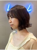 オリーブグレー/韓国風巻き/レイヤーカット/ショートボブ/横浜