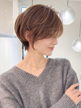 ロンドエニカ 大宮(Lond enika) 黒髪カタログ/ショート/オリーブグレー/小顔に見せるヘア☆161