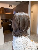 ヘアーズファイン(hair's fine)&nbsp;◎韓国風くびれミディウルフ×シースルーバング４０代50代