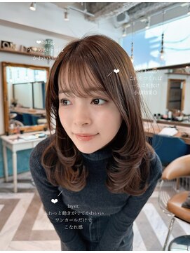 ロンドアベニール 北千住(Lond avenir) 韓国顔周り/バタフライカット/ミディアムレイヤーカット北千住