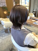 フラム(fulam)&nbsp;ショートウルフ×イヤリングカラーネイビー