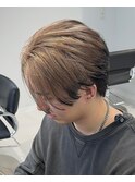 ミルクティーベージュエンドカラーセンターパート