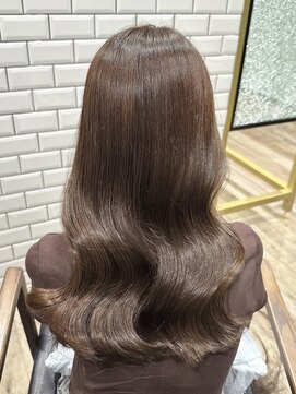 アンドリルム 梅田(&Lillme) 初カラー＊ワンカラー透明感ブラウンベージュ