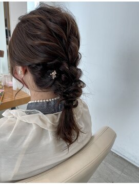 カッツ 笠岡店(CUT S) 結婚式お呼ばれスタイル×編みおろし