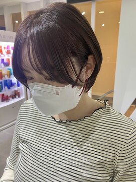 ヘアーズチーク(hair.s chic) ショートボブ×ピンクラベンダー