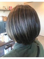 ウーヴリール 総社店(ouvrir)&nbsp;丸みボブ×カーキブラウン