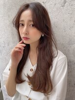 アイユー(ii+U)&nbsp;レイヤーロング　フェイスレイヤー　ナチュラルブラウン