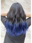 ロイヤルブルーグラデーション×ダークネイビー