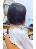 ナチュラルボブ×ミニボブ 髪質改善縮毛矯正ヘイリ―ボブ20代