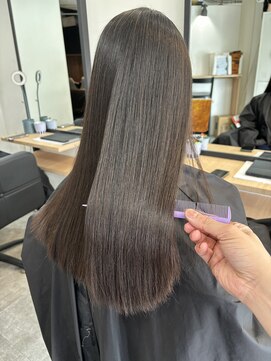 ラフ 難波店(LAFF) #黒髪#ボブルフ#ネビージュ#小顔#ワンレン