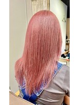 アイリス(Iris) 全頭ブリーチ×イルミナカラー(ピンク)×トリートメント