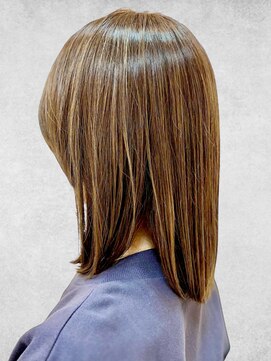 ビューティースペースラルジュヘアー(Beauty Space Large hair) 20代30代40代ベージュハイライトレイヤーボブ