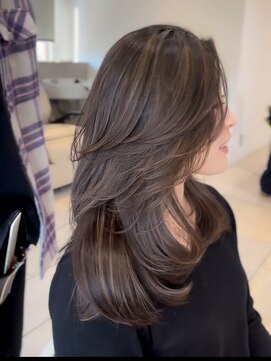 グローブス オモハラ(THE GLOBES OMOHARA) レイヤーカット ロング 大人ハイライトカラー