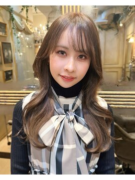 イリス バイ アルティナ 武蔵小杉店(Iris by artina) マロンベージュ姫カットレイヤー韓国風ヘア顔周りレイヤー
