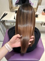 ハピネス 河原町店(Happiness)&nbsp;髪質改善 レイヤーカット ベージュ グレージュ 20代 30代 40代