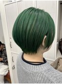 Green×丸みショート