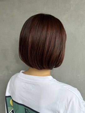 ビスクヘアデザイン(bisq hair design) ボブ　ミルクティーベージュ　艶髪　髪質改善カラー　ショート