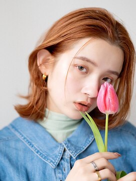 ミエル ヘア 新宿(miel hair) 透明感イルミナカラー  艶髪ミディ　【新宿】