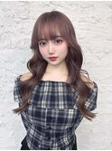 ダブルカラーレイヤーカット韓国ブリーチなしダブルカラー