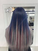ルシア 京都四条河原町烏丸(LuciA) 【レミー100%/54cm】シールエクステ×コバルトブルー
