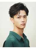 リバースニュアンスパーマ刈り上げショートアップバング