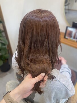 トワ(toi) ピンクブラウン/ブリーチなしダブルカラー/春カラー/横浜