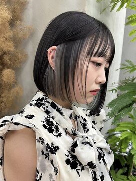 ギークス(GEEKS) 【GEEKS渋谷】インナーカラー/伸ばしかけボブ/グレージュ/夏ヘア