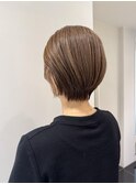 立体ショート×ナチュラルブラウン