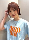 髪質改善＊顔周りレイヤーアプリコットオレンジ＊【Zina 荻窪】