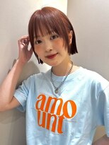 ジーナ 荻窪(Zina)&nbsp;髪質改善＊顔周りレイヤーアプリコットオレンジ＊【Zina 荻窪】