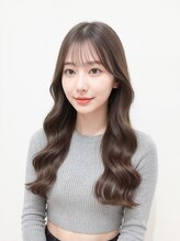 クオーレ 柏店(CUORE) 韓国風ゆる艶ウェーブ×シースルーバング[柏/柏駅/韓国/ツヤ髪]