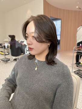 【哉汰】ココアブラウン/透明感カラー/くびれミディアム20代